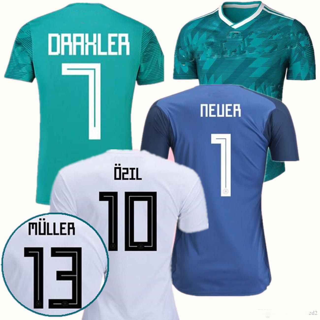 2021 2018 World Cup German National Team Home Away 13 Muller Soccer