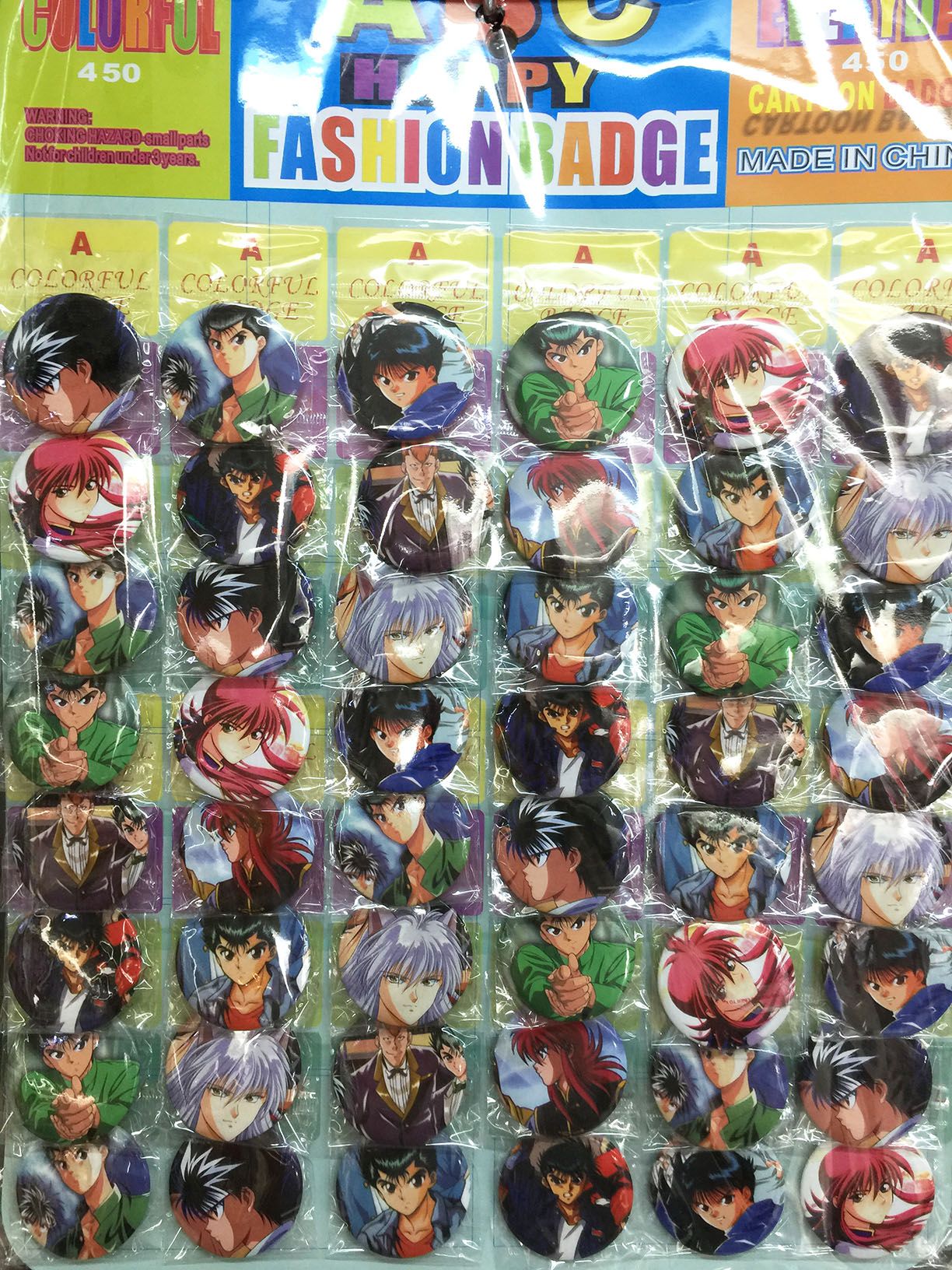 yuyu hakusho 4 5 cm set pin back badges buttons new for party cloth