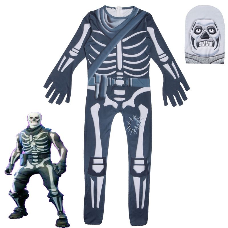 Acquista 2018 Bambini Halloween Fortnite Cosplay Cranio Trooper - acquista 2018 bambini halloween fortnite cosplay cranio trooper scheletro cosplay abbigliamento gioco tuta bambini festa di carnevale costume a 12 07 dal