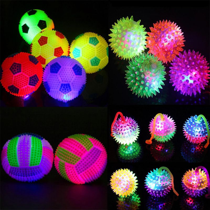 2020 LED Flashing Bounce Ball Kids Light Up Football Volleyball