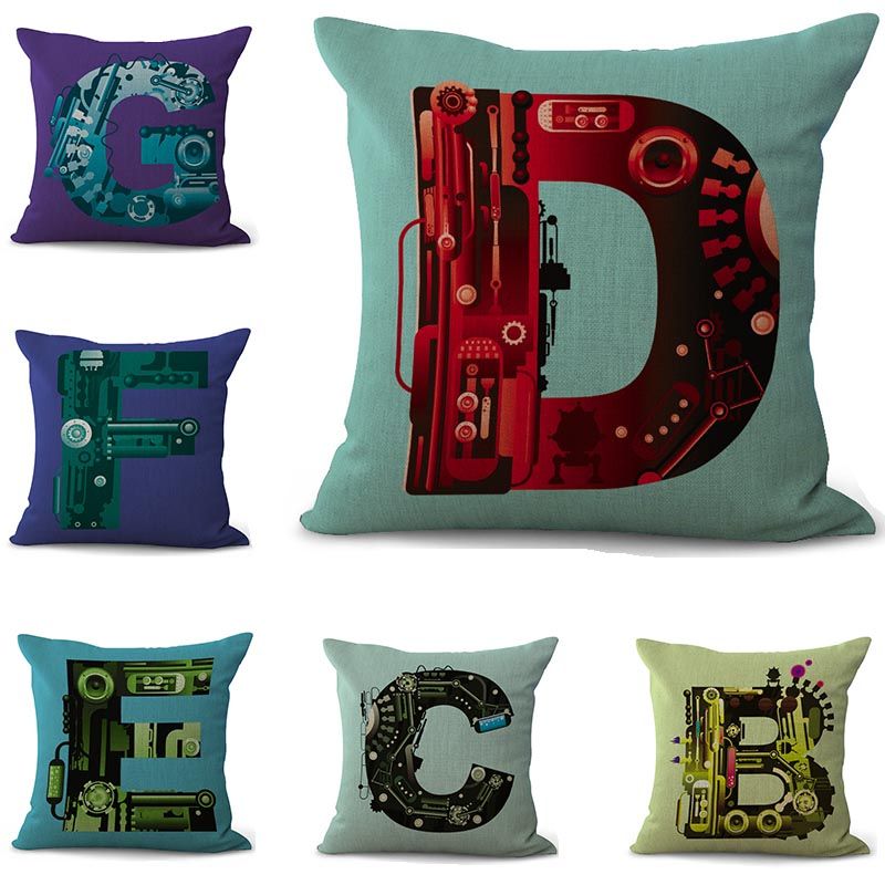Initial Pillow Covers Magnificent Industrial Style 60 A Z English Letter Initial Pillow Case Cushion Initial Pillow Covers Magnificent Industrial Style 60 A Z English Letter Initial Pillow Case Cushion