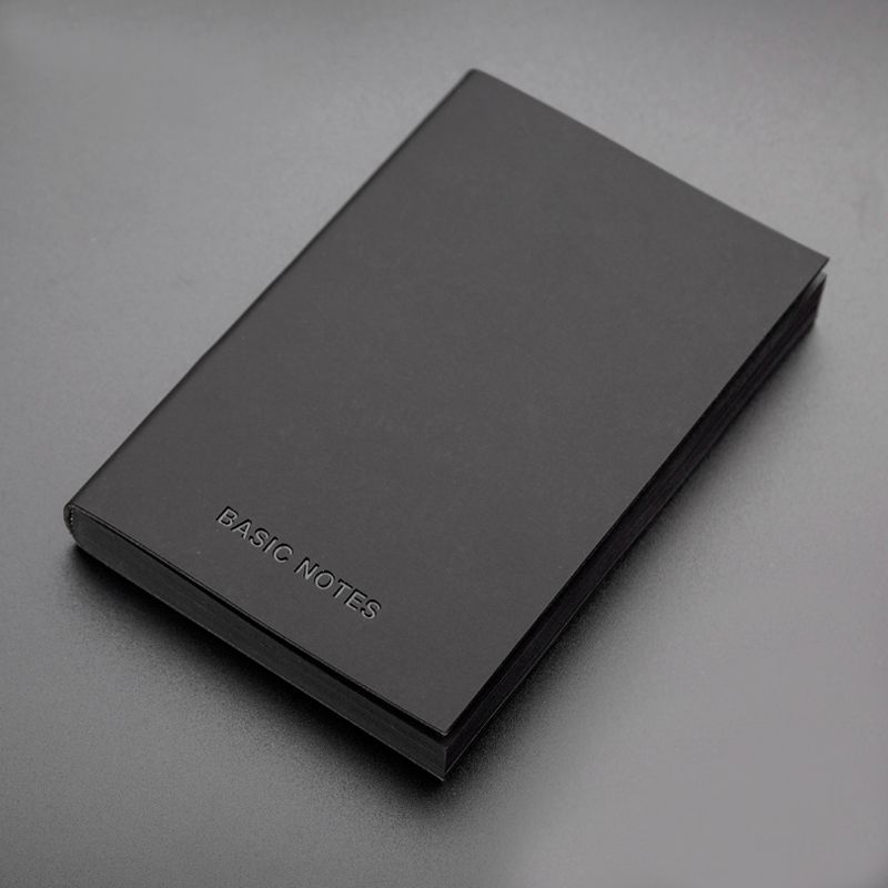2019 Vintage Cool Black Paper Notebook Basic Notes Notepad Diary