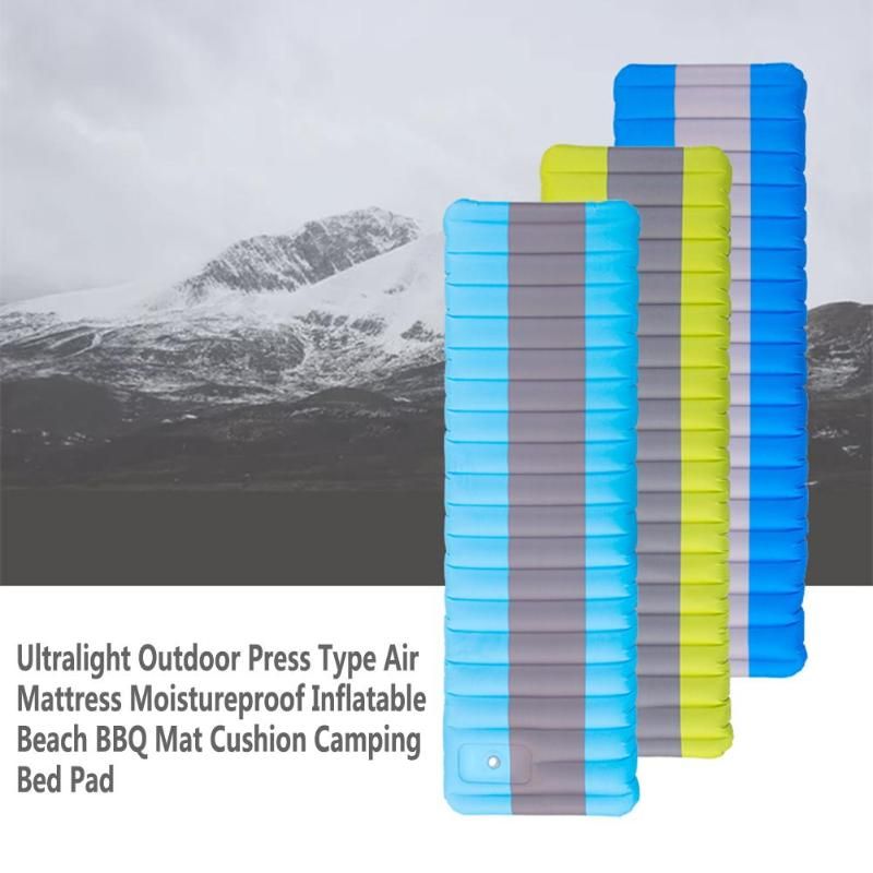 Ultralight Outdoor Press Type Air Mattress Moistureproof Inflatable Ultralight Outdoor Press Type Air Mattress Moistureproof Inflatable Travel Cyclingbeach Bbq Mat Cushion Camping Bed Pad Rug Pads