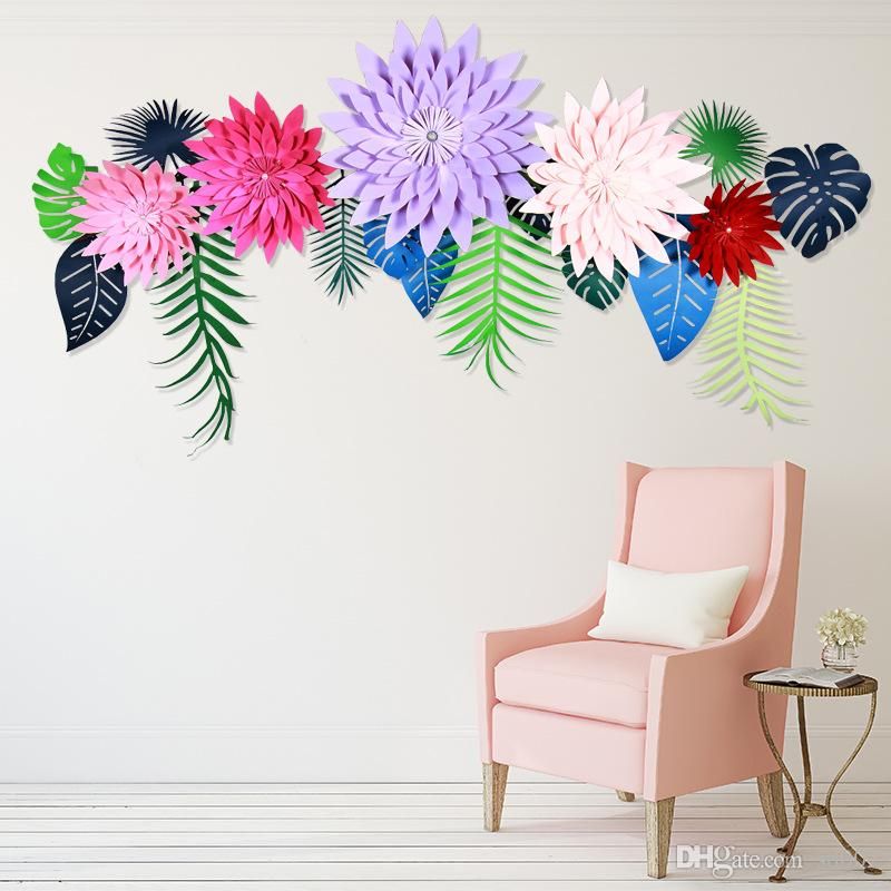 Giant Paper Flowers Multi Size Colors Diy Half Made Handmade Fake Creative Flower Home Wedding Party Decoration 6 5zh6 Ii