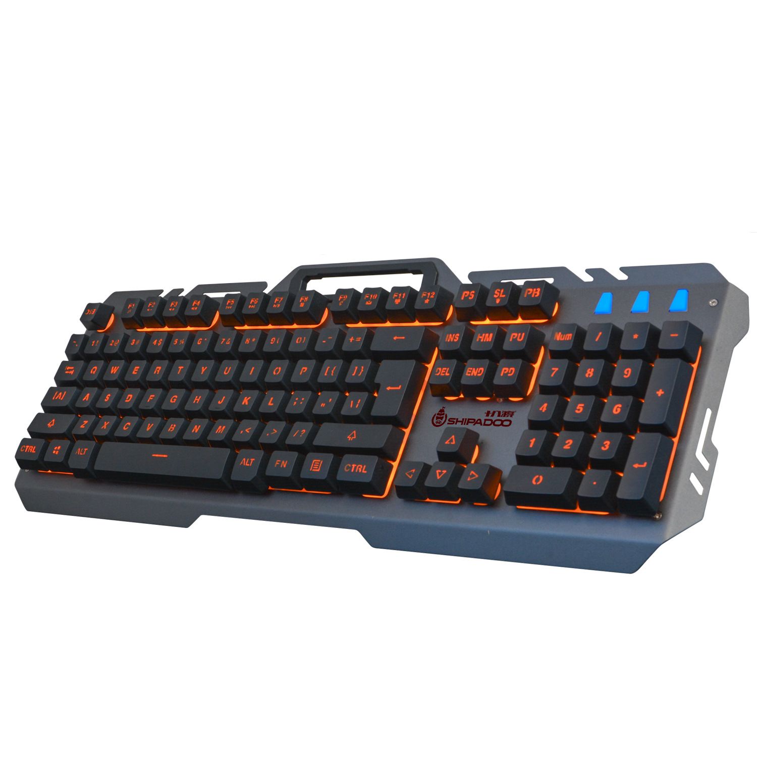 K36 Wired Orange LED Backlit Usb Ergonomic Game Gaming Keyboard Gamer