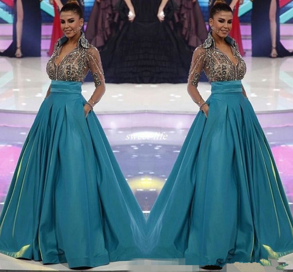 long sleeve pageant gowns