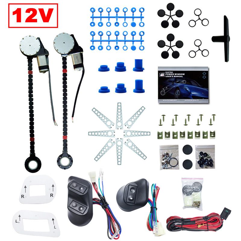 2 door electric power window kits Japanese motor technology DC12V Universal fit