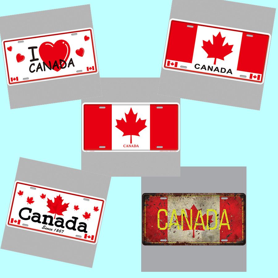 2018 I Love Canada Flag Super Hot 3d Emboss Retro License Plates 2018 I Love Canada Flag Super Hot 3d Emboss Retro License Plates Vintage Tin Sign Art Wall Plaque Decor Home Metal Painting Bar Pub From Luckyaboy