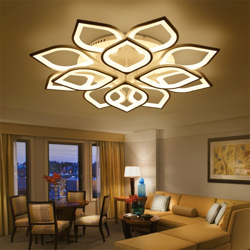2018 Modern Luxury Living Room Led Ceiling Lamp Creative Re 2018 Modern Luxury Living Room Led Ceiling Lamp Creative Re Lotus Lights Intelligent Dimming For Home From Amosty 202 08 Dhgate