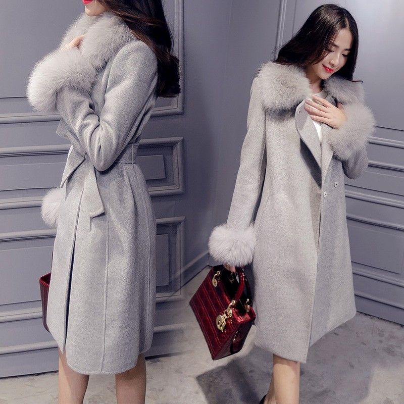 2020 High Quality Autumn Winter Women'S Wool Coat Solid ...