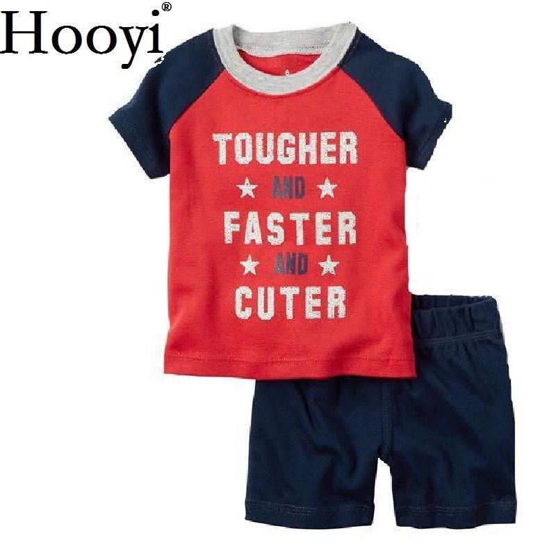 Hooyi Anchor Baby Boy Clothes Suit Little Guy Cotton T-Shirt Sailor Shorts Pants