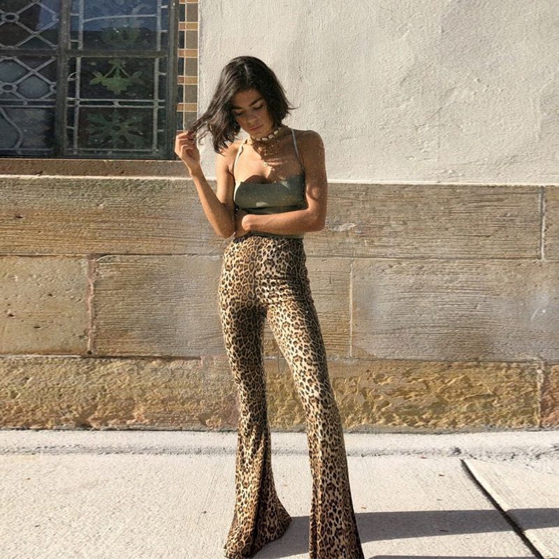 Acquistare Pantaloni A Zampa Di Serpente Pelle Pantaloni A Zampa Delefante  Unici Stampati A Vita Alta Delle Donne Popolari Pantaloni A Zampa Delefante  Economico | Consegna Veloce E Qualità | DHgate Italy
