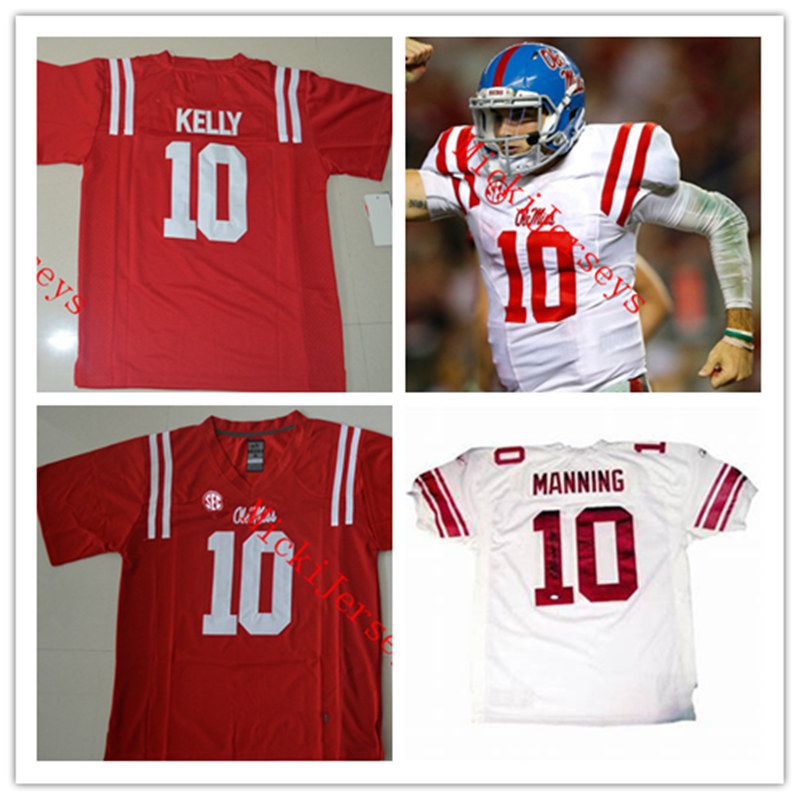 2019 Mens NCAA Ole Miss Rebels Eli Manning College Football Jerseys