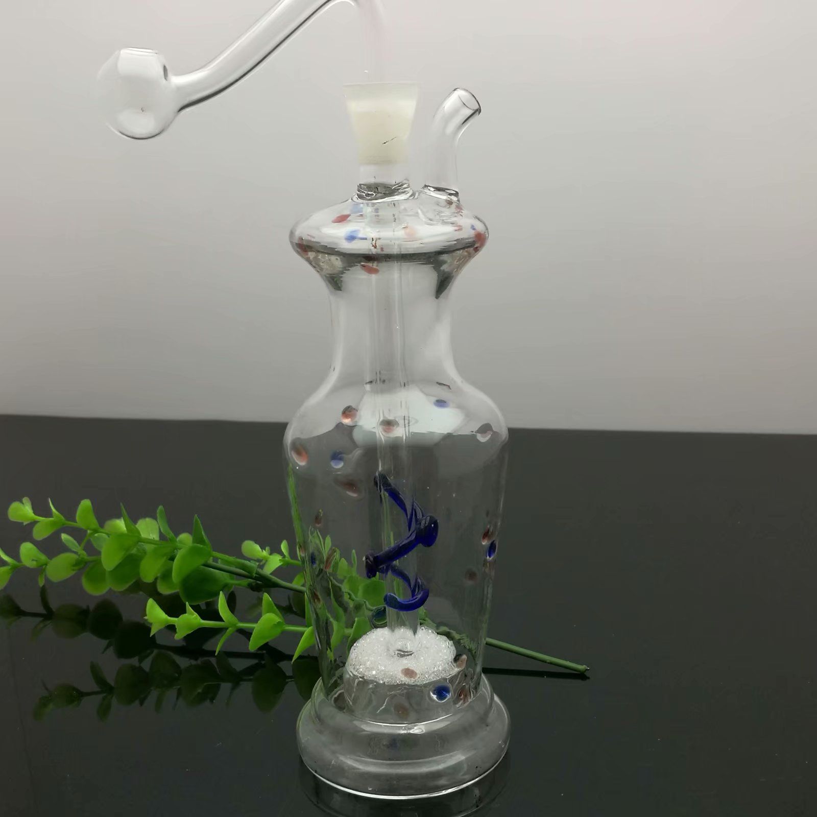 Color point sand core filter vase glass water bottle Wholesale Glass bongs Oil Burner Glass Water Pipes Oil Rigs Smoking