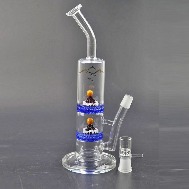 2020 12 Inch Tall Natty Neck Pillar Glass Bong With Bowl 18.8 Male
