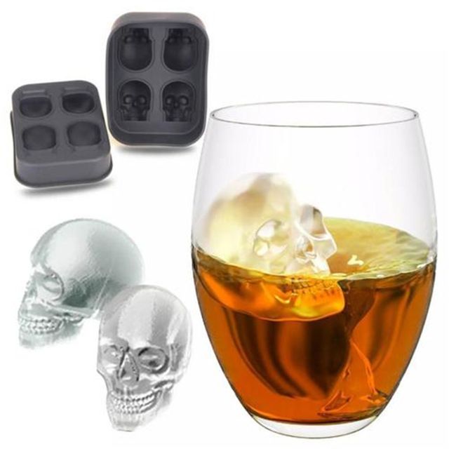 Best Flexible 3d Skull Silicone Ice Cube Mold Tray Makes Four Giant Best Flexible 3d Skull Silicone Ice Cube Mold Tray Makes Four Giant Skulls Round Maker Black Under 3 76 Dhgate Com