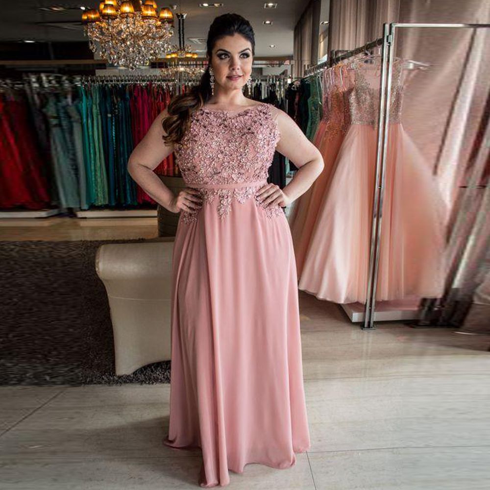 blush mother of the bride dresses plus size