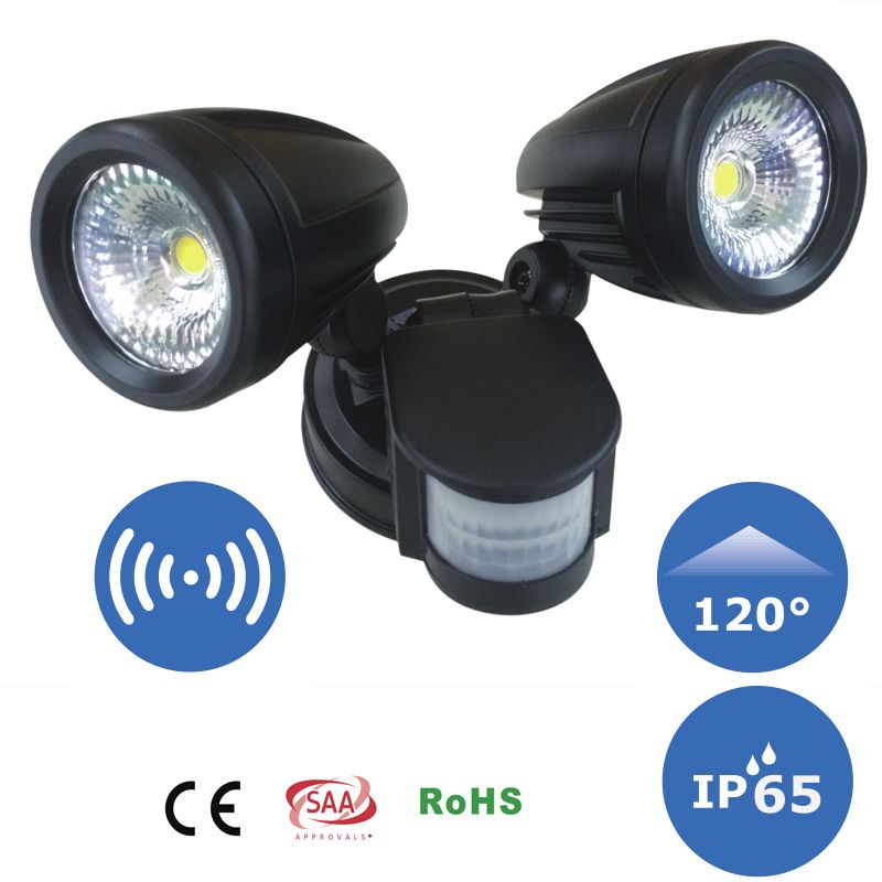 2xdual Security Detector Led Spot Light Motion Sensor Outdoor Wall 2xdual Security Detector Led Spot Light Motion Sensor Outdoor Wall Mounting Cob Floodlight Door Lamp Pir With