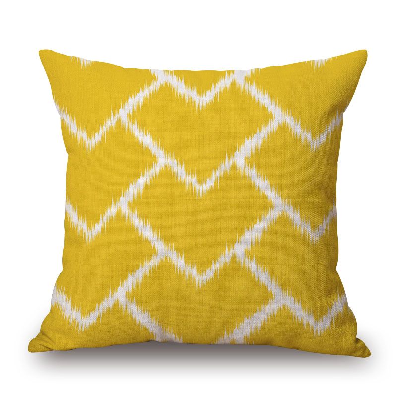 Cheap Blue And Yellow Cushion Cover Ikat Almofada Modern Ethnic Throw