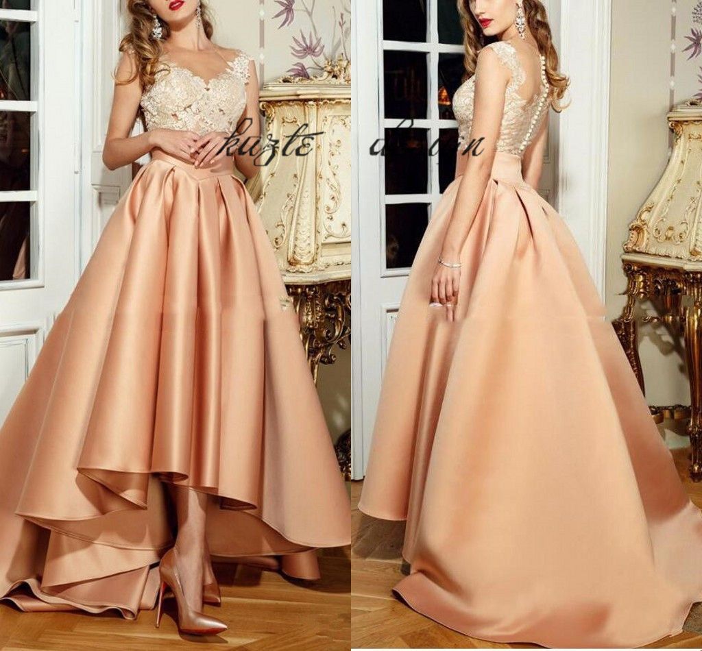peach elegant dresses