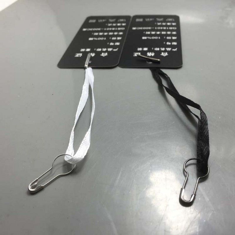 Discount Premade Hang Tag Cord With Safety Pin Garment Price Swing Tag