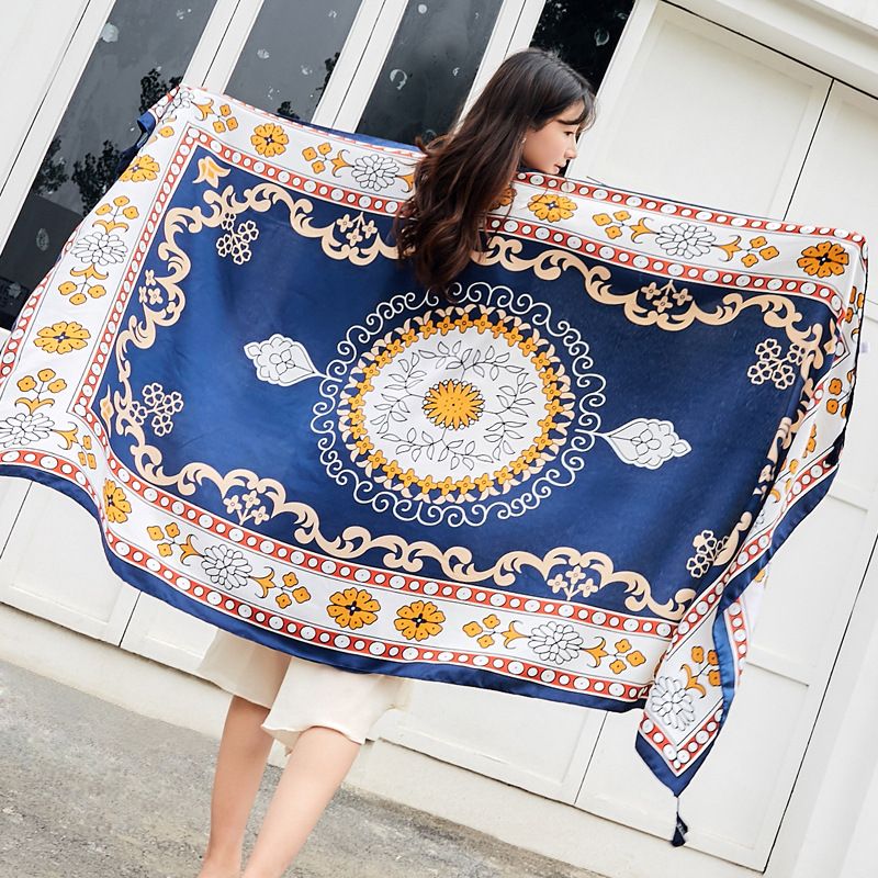 Jaebaek été Plage écharpe De Voyage Femmes Châle Bohème Tissu De Soie Parasol Tassels Grande Taille Longue Châles Foulards Pour Femmes