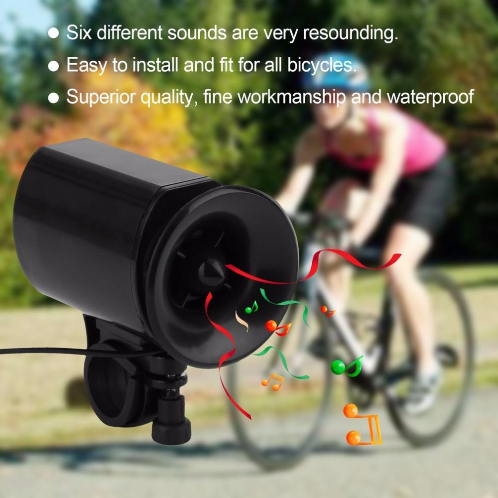 Ultra-loud Speaker Electronic Bicycle 6 Sounds Alarm Bell Bike Siren Horn New.