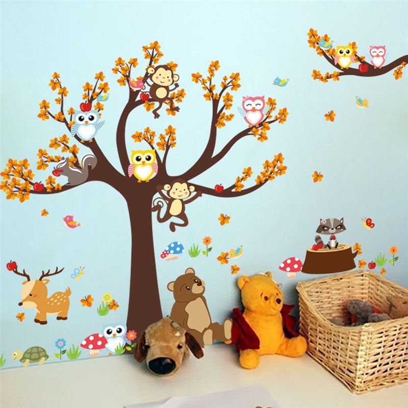 Acquista Giungla Albero Albero Animale Gufo Scimmia Orso Cervi ... Acquista Giungla Albero Albero Animale Gufo Scimmia Orso Cervi ...