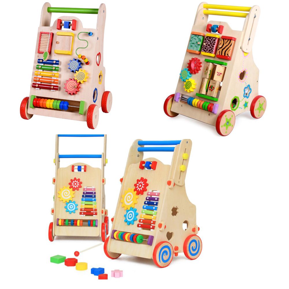 2019 Deluxe Baby Walker Learning Activity Center Walk Trolley Shape 2019 Deluxe Baby Walker Learning Activity Center Walk Trolley Shape Sorter Counting Xylophone Gears Toddler Push N Play Wooden Toys From