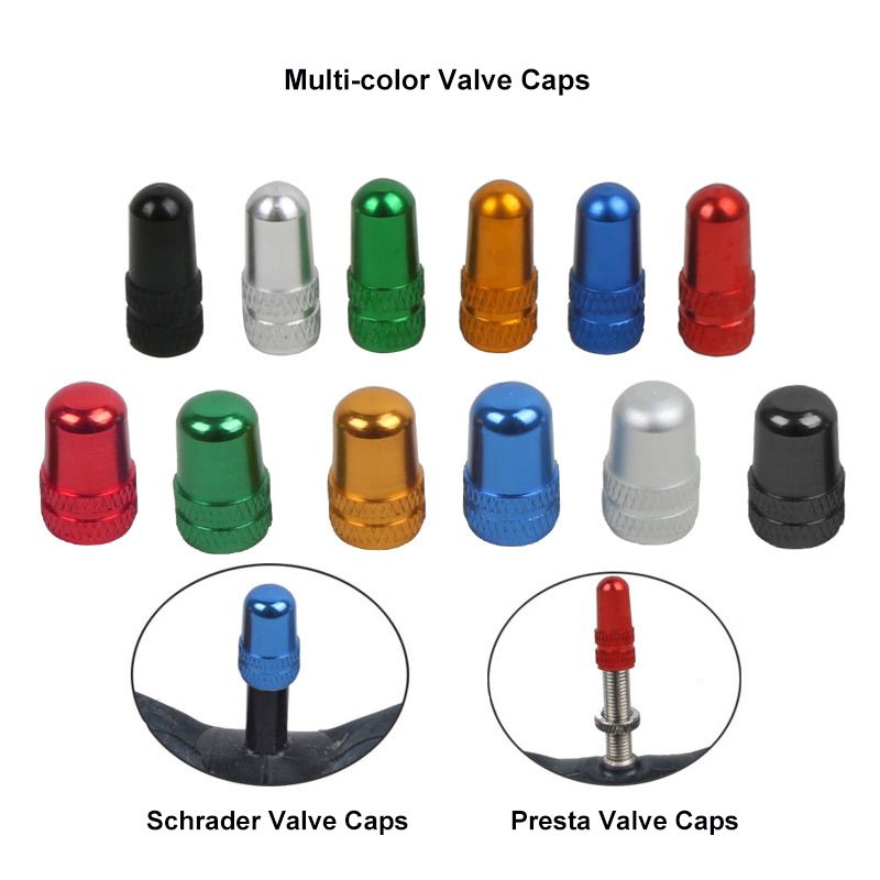 2019 Presta Valve Cap Schrader Valve Anodized Machined Aluminium Alloy