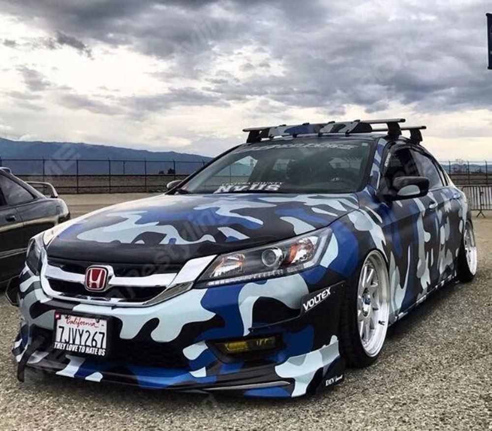 2019 Large Blue Camouflage Vinyl For Car Truck Whole Wrap