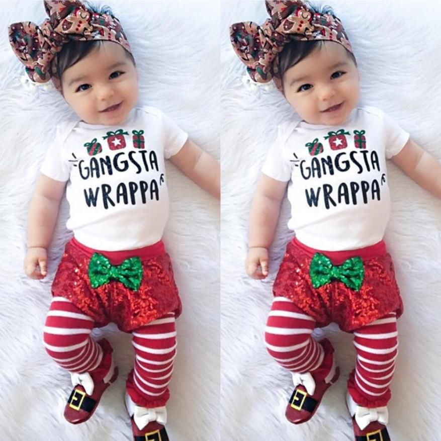 2019 Baby Clothing Newborn Girls Bodysuit Tops+Shorts Pants 2019 Baby Clothing Newborn Girls Bodysuit Tops+Shorts Pants Christmas Outfits Short Sleeve Cotton Letter Printed Baby Girl Clothes From Heathera, ... - 2019 Baby Clothing Newborn Girls Bodysuit Tops+Shorts Pants