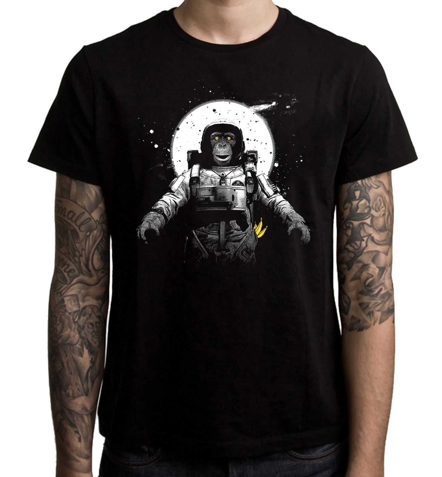 astronaut monkey chimpanzee men s t shirt funny chimp monkeys short