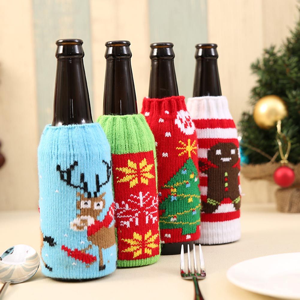 Wine Bottle Sets Christmas Decoration Supplies Xmas Socks Unusual Christmas Decorations Victorian Christmas Decorations From Likejason $23 32 Dhgate