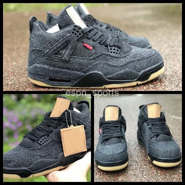 2018 New Denim 4s Jeans 4 Men Basketball Shoes Black 2018 New Denim 4s Jeans 4 Men Basketball Shoes Black