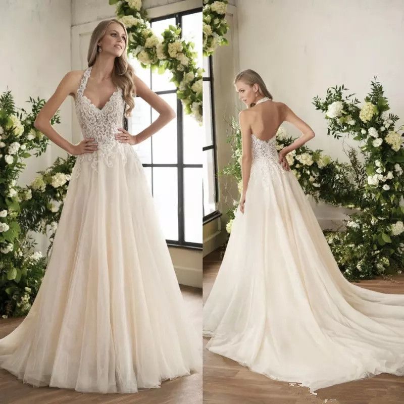compre vestidos de novia de encaje jasmine apliques de encaje con