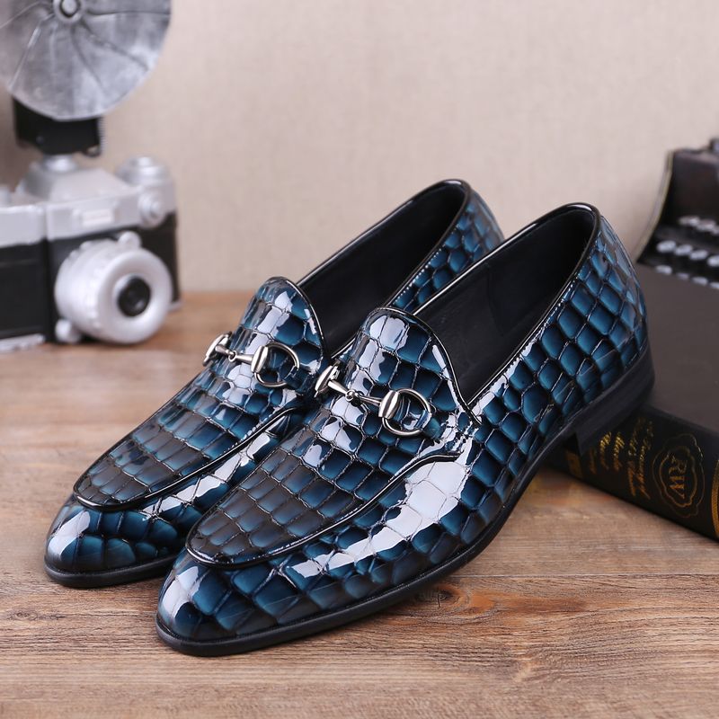 Blau Schuhe Müßiggänger Sommer Männer Schwarz Serpentine Blau Schuhe Müßiggänger Sommer Männer Schwarz Serpentine