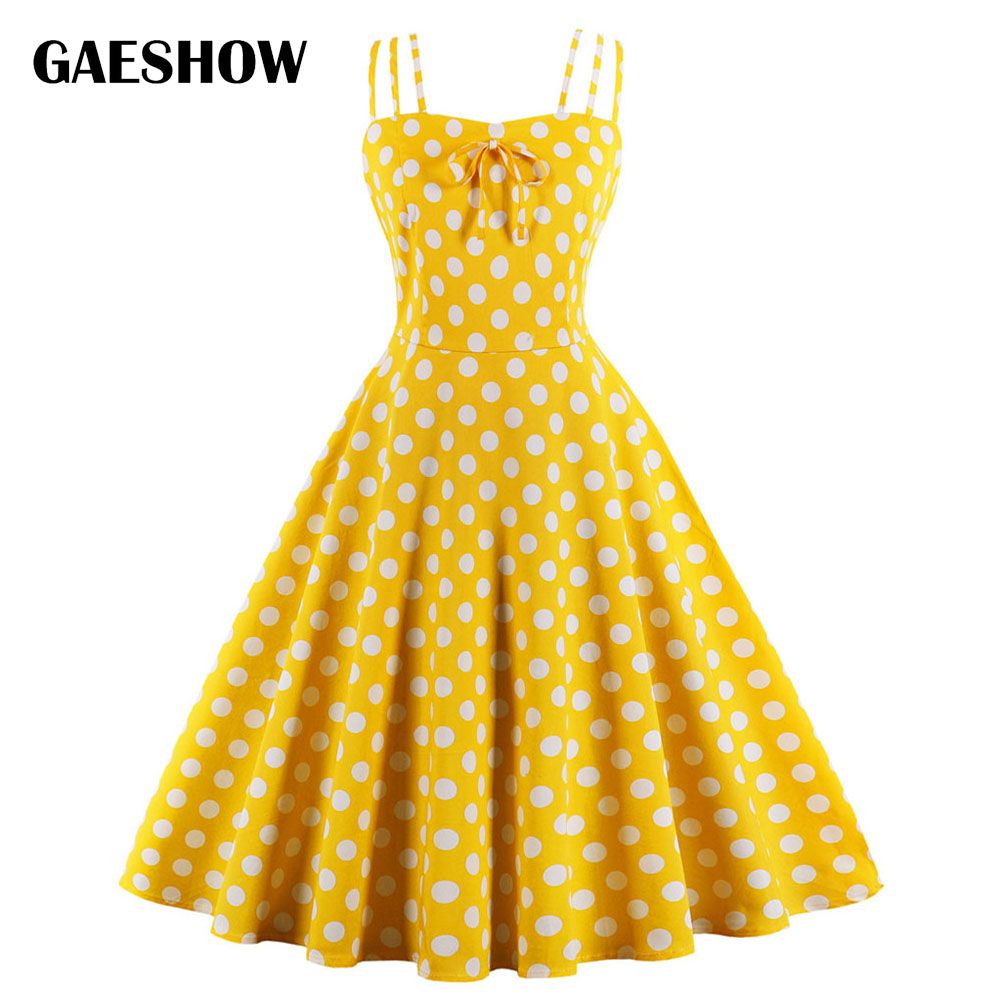 Vintage 50s Yellow Prom Dress