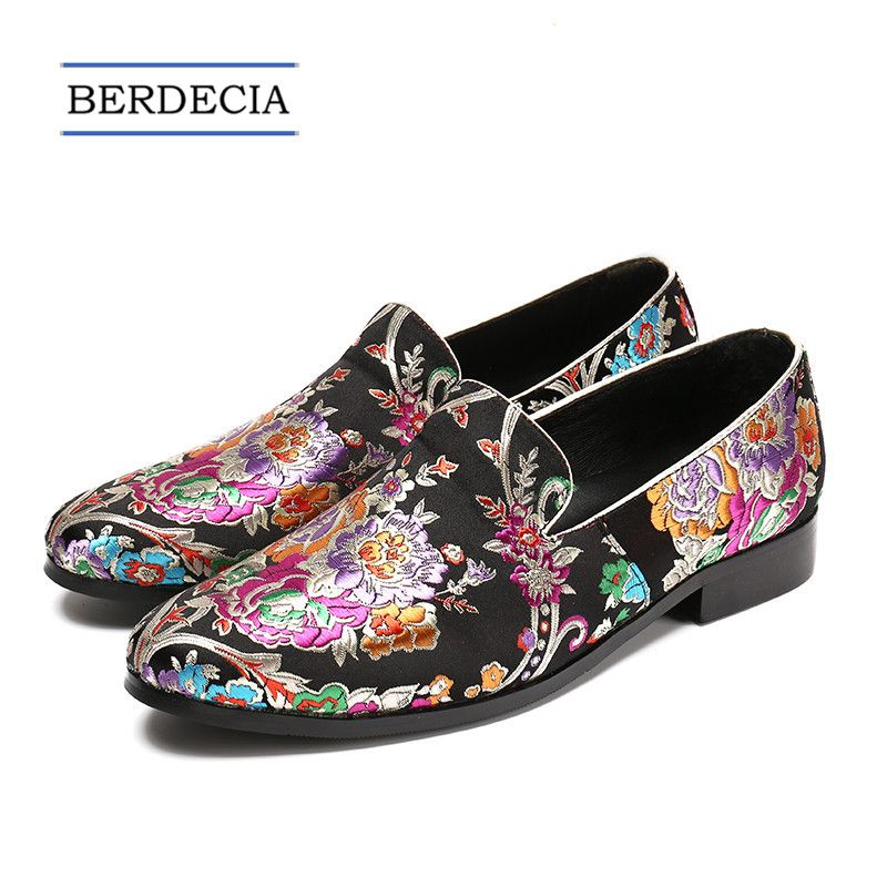 mens floral slip on shoes