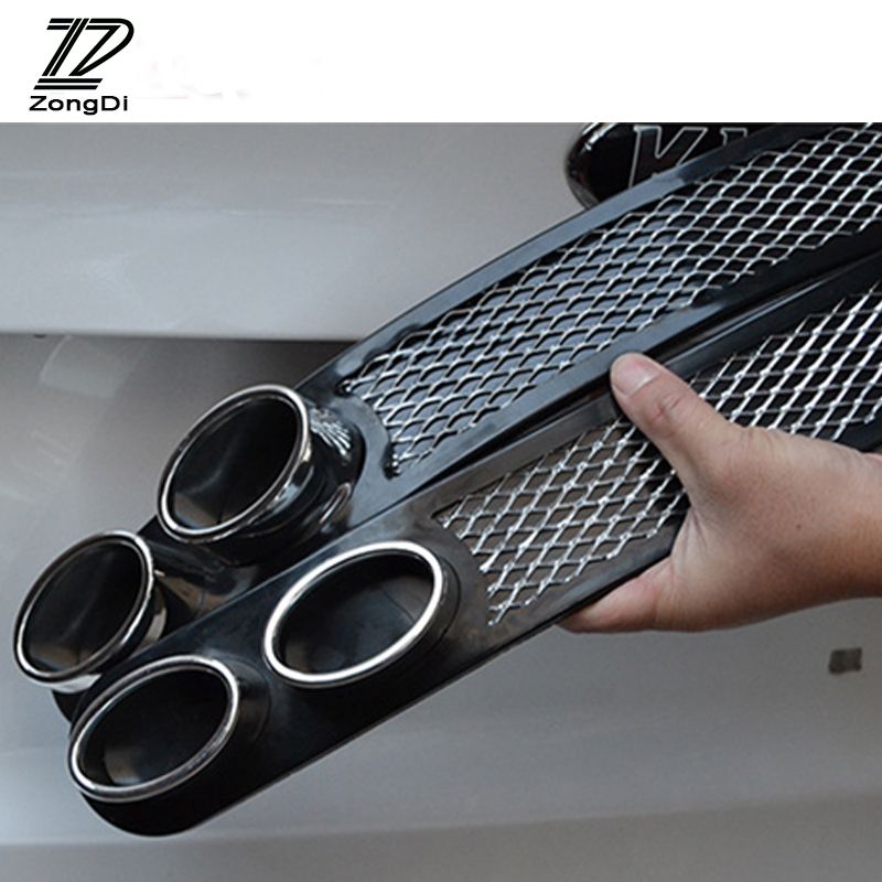 2019 2x Car 3d Cool Auto Carbon Exhaust Stickers For