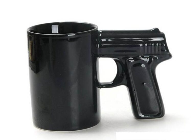 Discount Pistol Grip Coffee Cups Mug Funny Gun Mug Milk Tea Cup