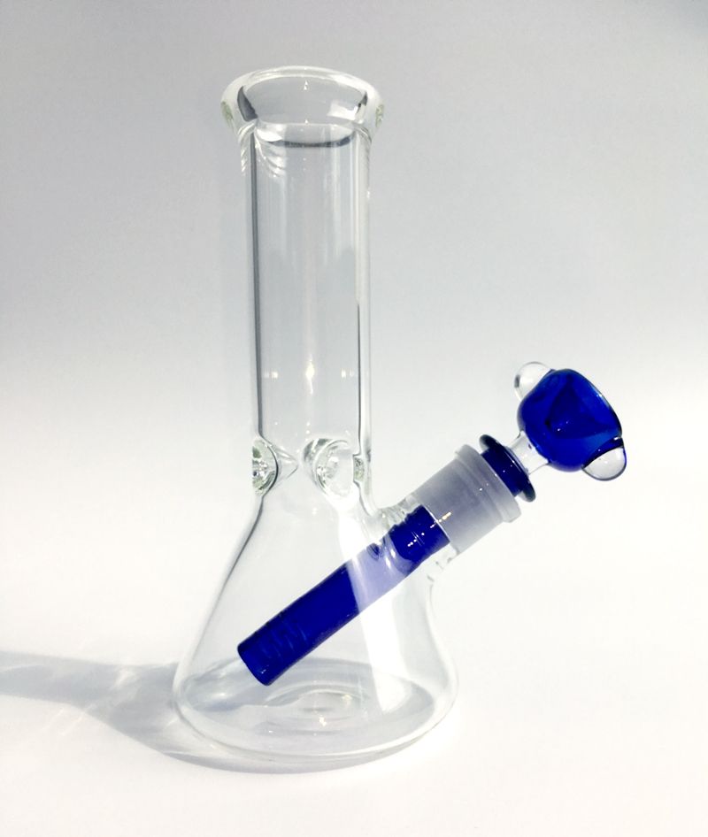 2019 Beaker Glass Bong Simple Glass Bongs With Ice Catcher Thick Beaker Base Glass Water Pipes