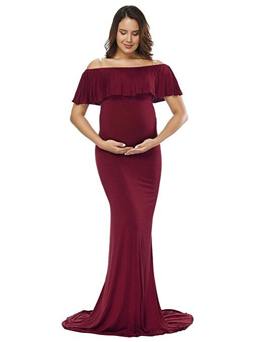 2019 Maternity Dress Maternity Photography Props Sexy Maxi Dress ...