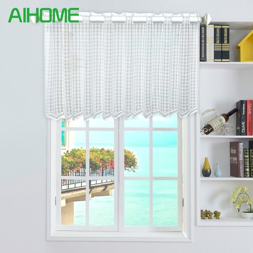 2019 45150 Cm Kitchen Balcony Home Window Valance Tulle Curtain