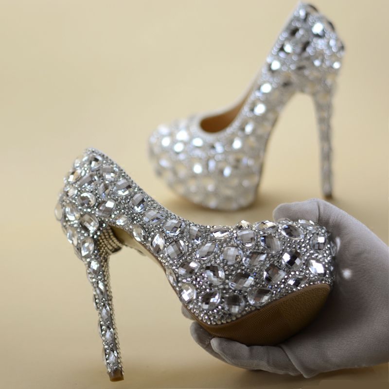 scarpe da sposa con strass