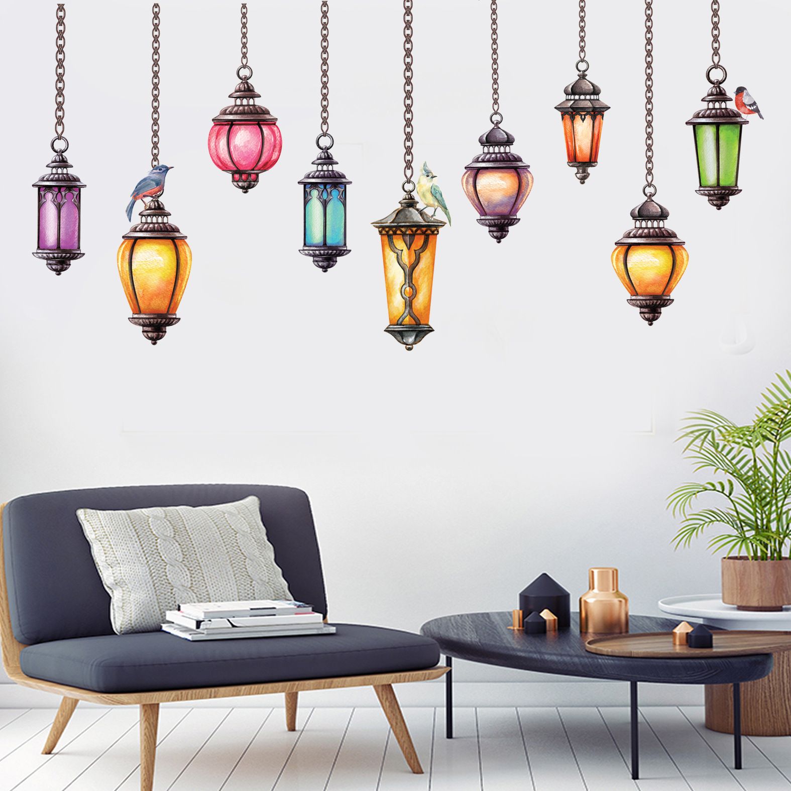 JM7342 Classic Lanterns, Oil Lanterns, Wall Stickers, Wall Paintings