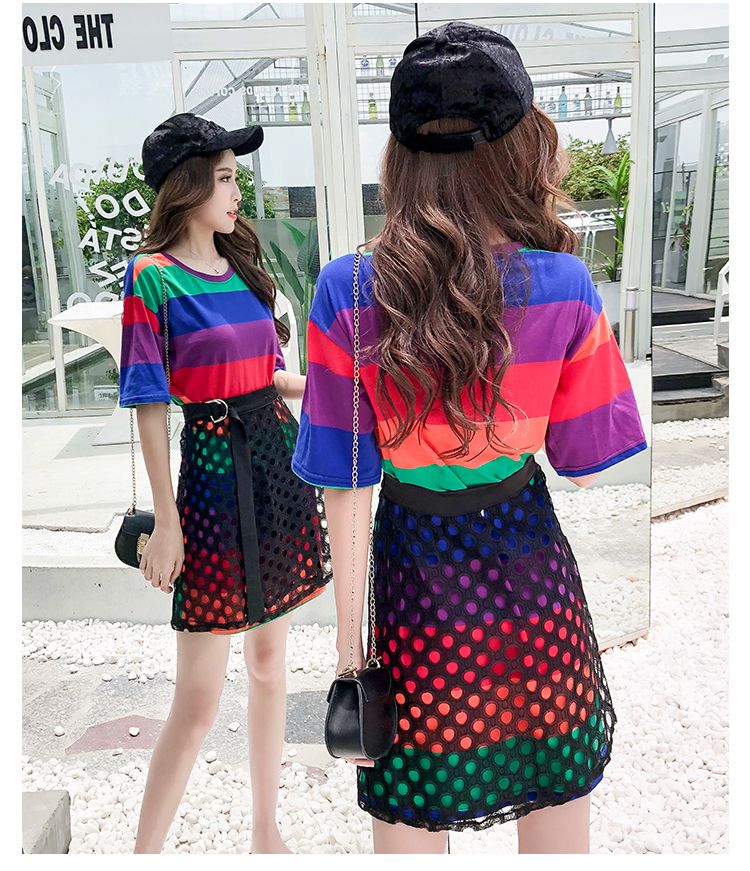 Wholesale 2018 Summer New Style Skirt Dress Two Piece Waist Hollow