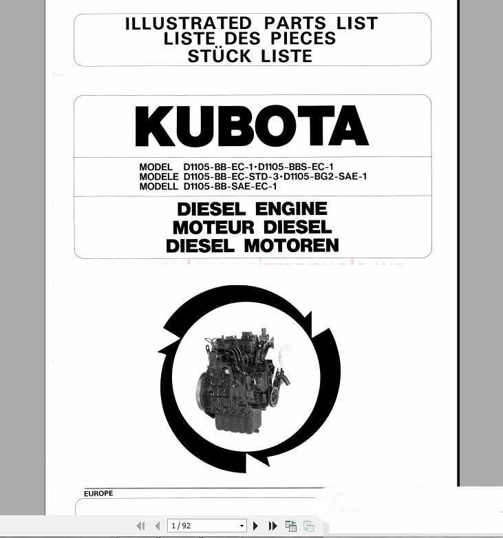 kubota kubota front loader model lb400 la450s operators manual