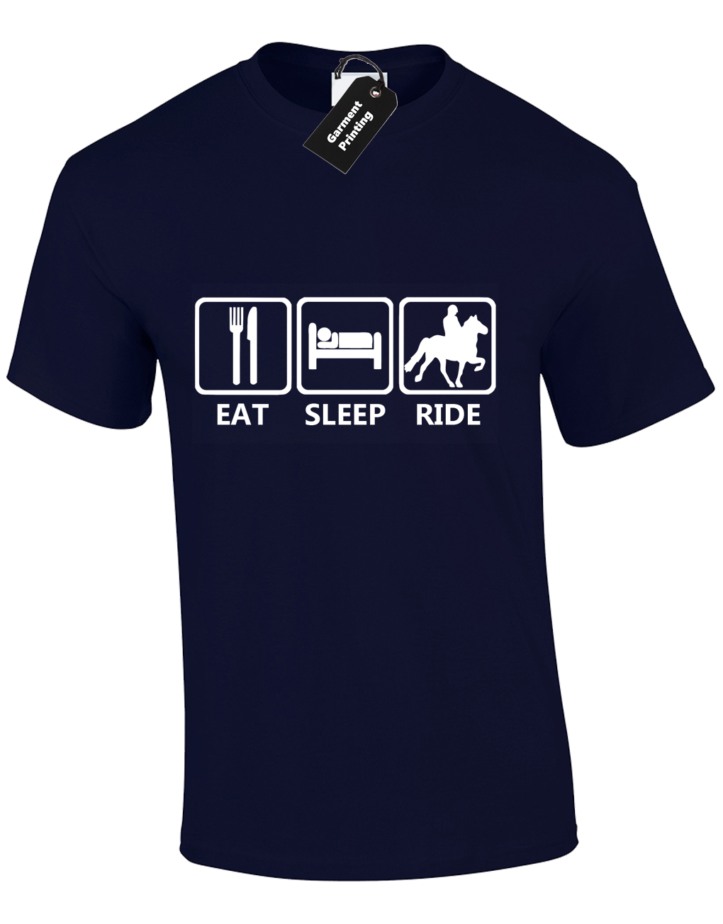 EAT SLEEP RIDE KIDS CHILDRENS T SHIRT TOP HORSE RIDING EQUESTRIAN SHOW JUMPING