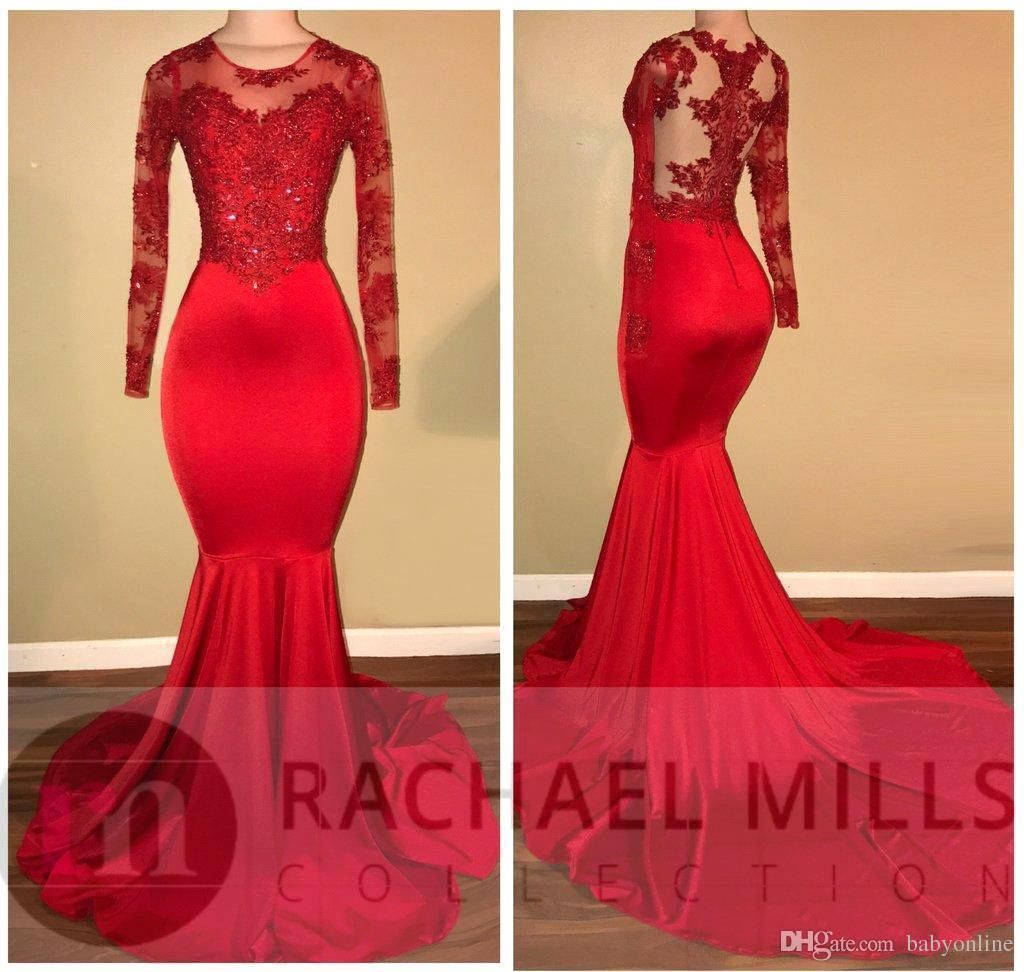 black and red gown design